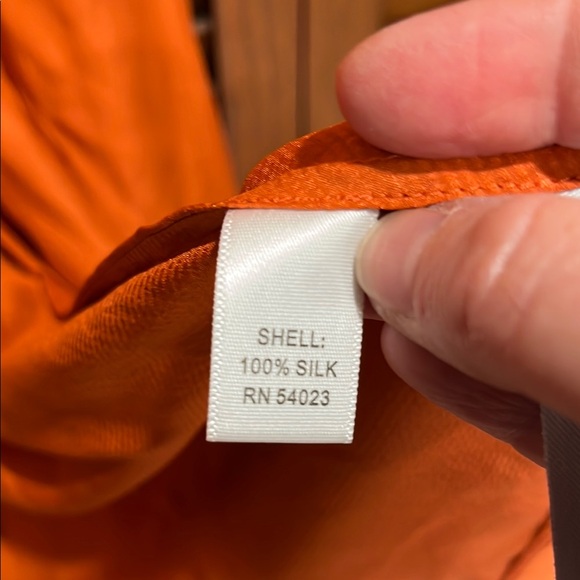 Banana Republic Silk Elegant Orange Wrap Dress - Picture 10 of 12